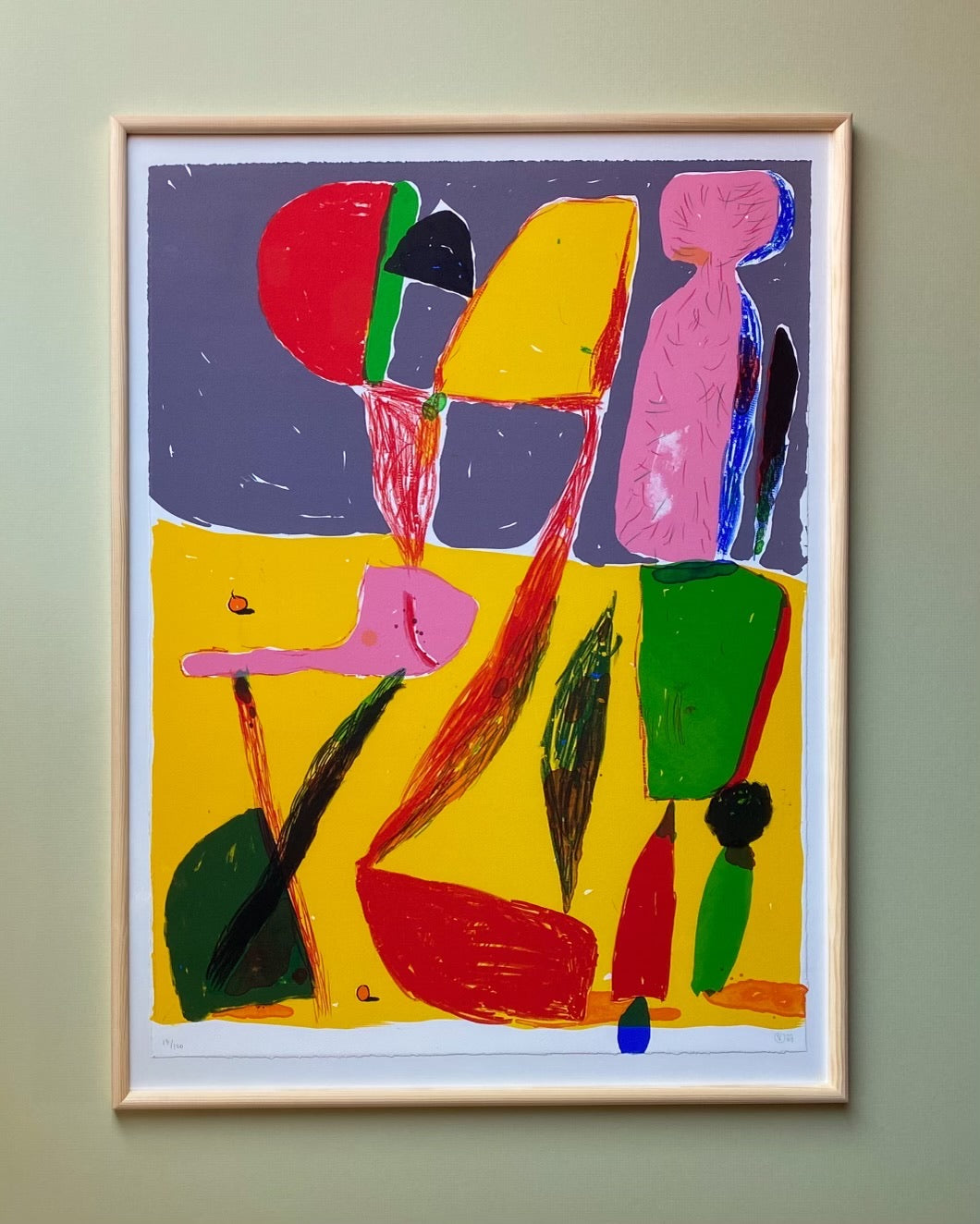Sune Christiansen, Composition in yellow and gray (2023)